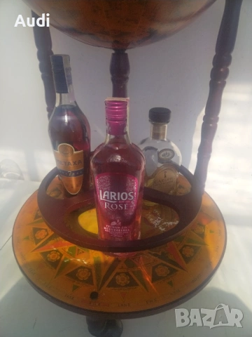 Глобус бар Tre Esse-Worlds, Worlds е подвижен глобус с място за бутилки и чаши за алкохол , снимка 11 - Антикварни и старинни предмети - 53832776