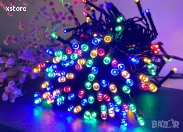 Коледни LED лампички, 100бр лампички/10 метра гирлянд., снимка 2 - Декорация за дома - 52441914