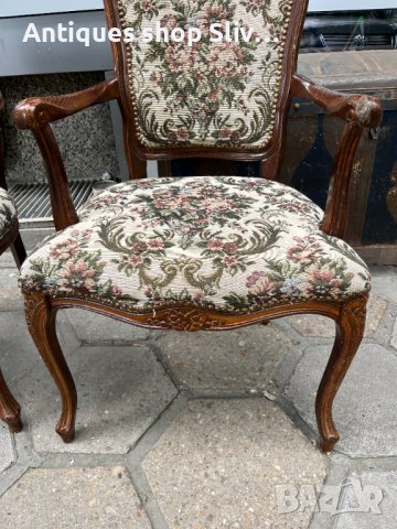 Уникални стари столове тип кресло. №3985, снимка 4 - Антикварни и старинни предмети - 40712955