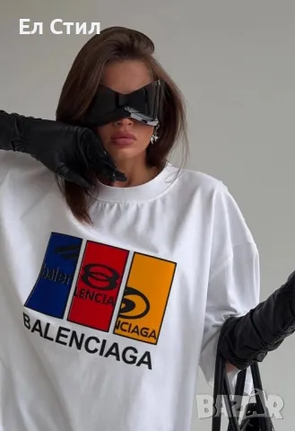 ⭐️Дамски тениски памук.Цена 27.00лв.Права кройка.Лого DTF печат, не се напуква, снимка 3 - Тениски - 48918103