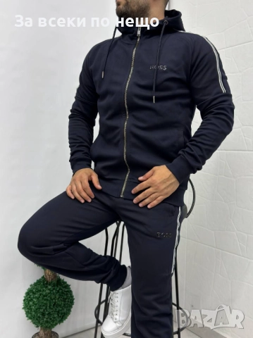 Hugo Boss Мъжки Черен Спортен Комплект🔝Мъжки Спортен Екип Хуго Бос Код A862