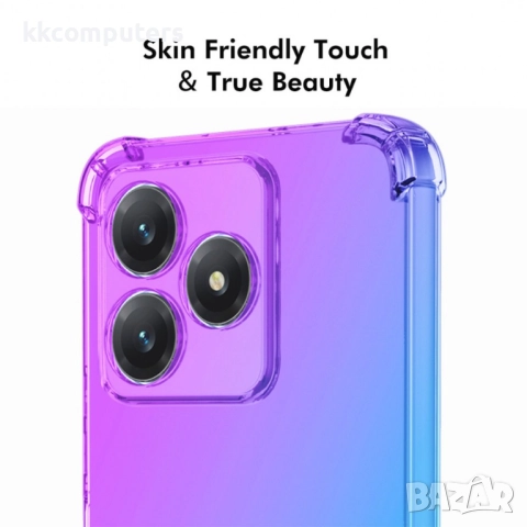 ENKAY TPU Калъф и Протектор за Honor X5c Plus 4G / Honor X5c 4G - Усилени ъгли, 4 Градиентни цветове, снимка 8 - Калъфи, кейсове - 52638157