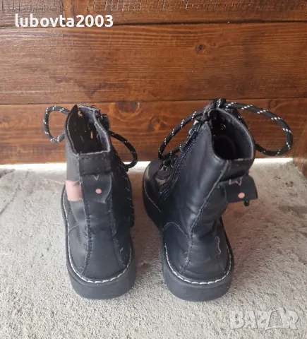 ZARA 32 номер Детски кожени боти за момиче, снимка 4 - Детски боти и ботуши - 49402212