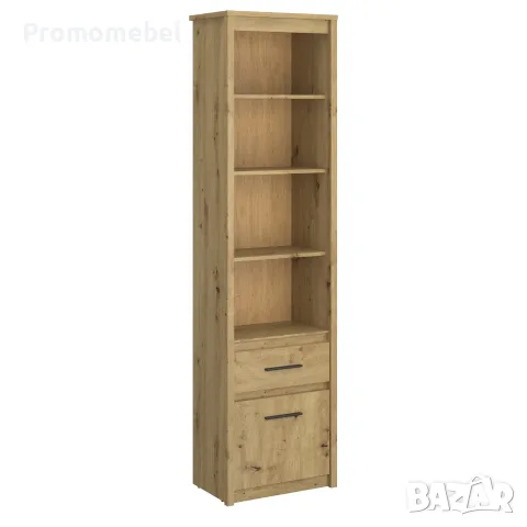 Висок шкаф-етажерка AYSON (56х36.5х210.5 см) – Дъб Артисан (Промоция!)