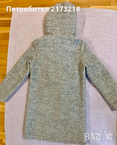 дамско палто - с качулка - сив цвят, снимка 4 - Палта, манта - 52661218