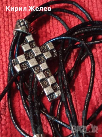 МОДНО СРЕБЪРНО КОЛИЕ с АРТ КРЪСТЧЕ ЛАКИРАНО СРЕБРО 925 ПРОБА 34506