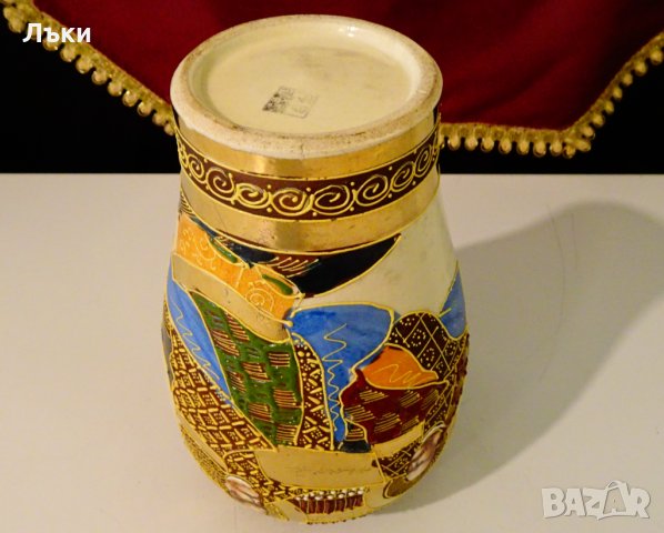 Satsuma Kinkozan Tsukuru,ваза японски порцелан. , снимка 15 - Вази - 33984435