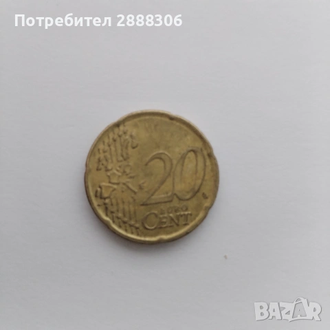 20 цента 1999 испания, снимка 2 - Нумизматика и бонистика - 53467740