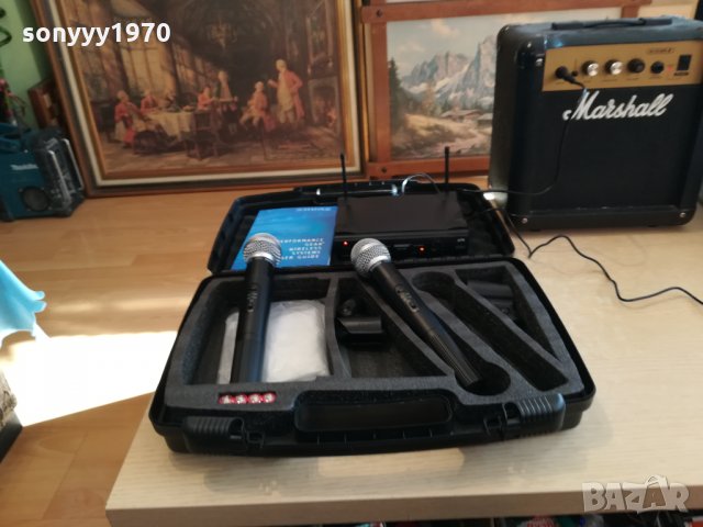 shure-2бр безжични микрофони с куфар-обява 0902221104, снимка 5 - Микрофони - 35726343
