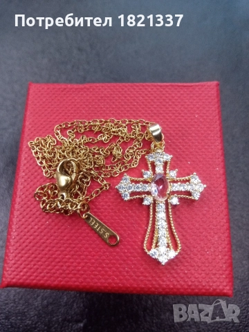 Дамско колие с кръст , снимка 7 - Колиета, медальони, синджири - 51897726