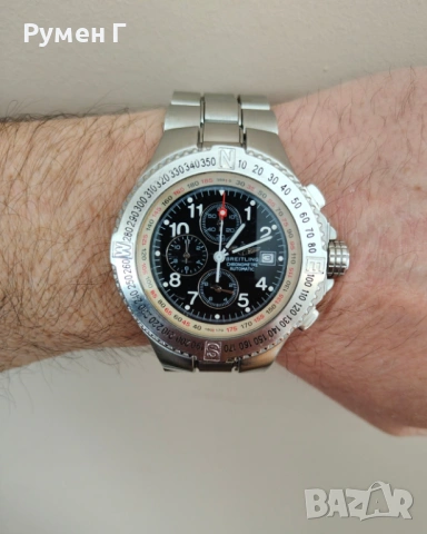 Breitling Hercules 45mm, работи перфектно, дълга верига, бартер, снимка 4 - Мъжки - 53694657