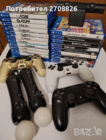 Гейминг аксесоари по 99 евро ! Джойстици, муув контролери, камера,игри