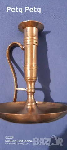 бронзов свещник , снимка 3 - Антикварни и старинни предмети - 56329354
