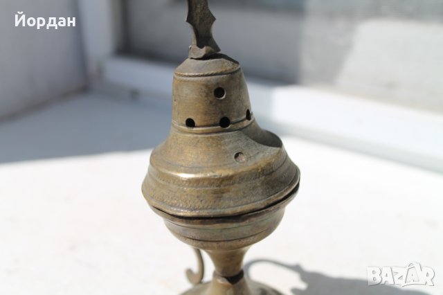 Старо бронзово кандило, снимка 3 - Антикварни и старинни предмети - 41065939