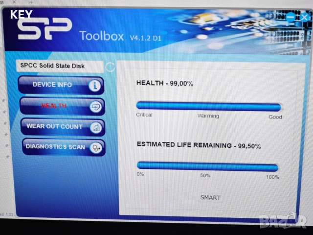 SSD диск 2.5 1TB Health 99% SATA Silicon Power A55, снимка 2 - Твърди дискове - 53121501