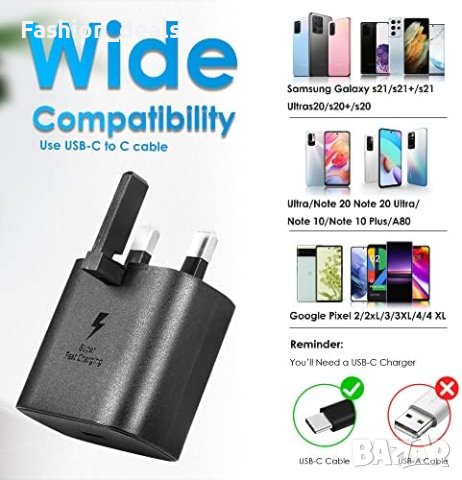 Ново 25W Бързо Зарядно + 1.83м USB C Кабел Оптимална защита Подарък , снимка 7 - Други стоки за дома - 42634333