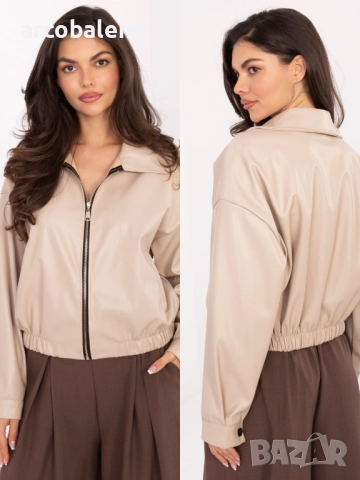 Дамско яке от еко кожа с цип, 5цвята , снимка 14 - Якета - 52162915