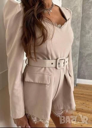 къс гащеризон с колан и дантела, снимка 6 - Гащеризони - 50769635