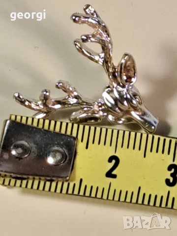 сребърна брошка елен , снимка 7 - Колиета, медальони, синджири - 49545398