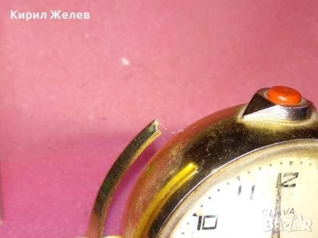 SLAVA MADE in USSR СЛАВА ГЛОБУС Стар РЯДЪК КОЛЕКЦИОНЕРСКИ РУСКИ БУДИЛНИК МЕХ. ЧАСОВНИК СССР 40894, снимка 12 - Антикварни и старинни предмети - 44545314