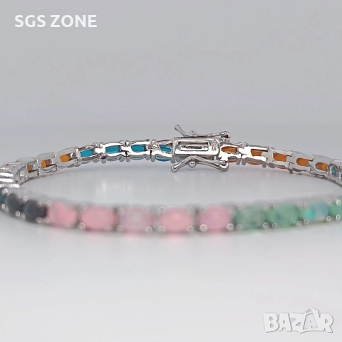 СРЕБЪРНА ГРИВНА С ОПАЛ, снимка 12 - Гривни - 52725496