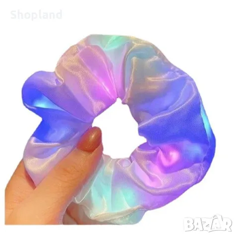 Скрънчи за коса с LED светлини, снимка 8 - Шноли, диадеми, ленти - 48547912