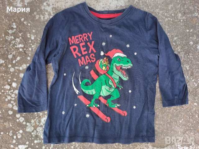 Коледна блузка- 98/104, снимка 1