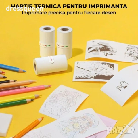 4696 Универсални Термо Ролки 57мм за Мини Фотопринтер – Сет от 3 Броя, Безвреден Печат, снимка 2 - Други - 53747689