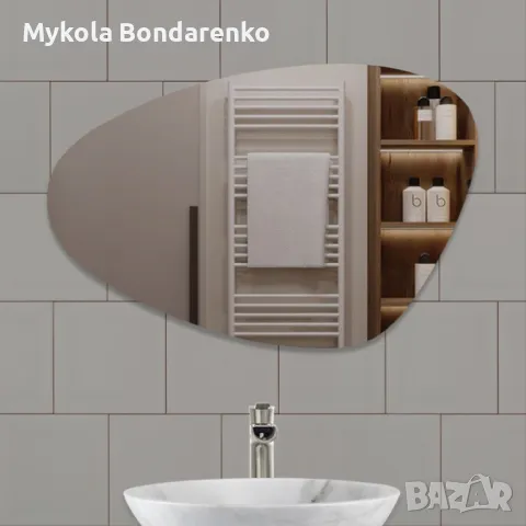 Огледало с лед осветление по поръчка, снимка 2 - Огледала - 49129029