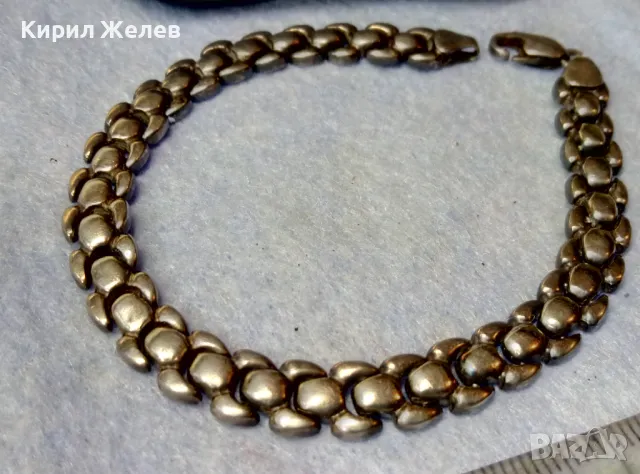 Стара СРЕБЪРНА ГРИВНА СРЕБРО ВИСОКА ПРОБА ЗДРАВА РЯДКА РЕТРО ПЛЕТКА РЪЧНА МАЙСТОРСКА ИЗРАБОТКА 20285, снимка 2 - Антикварни и старинни предмети - 49273238