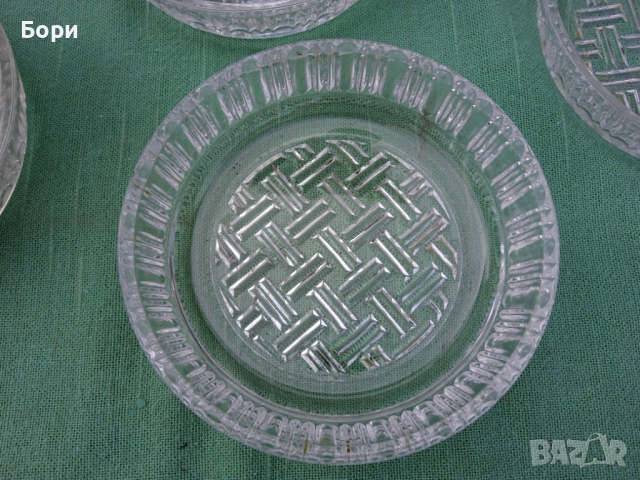 Стар немски кристал купи,чинийки, снимка 2 - Чинии - 36264318