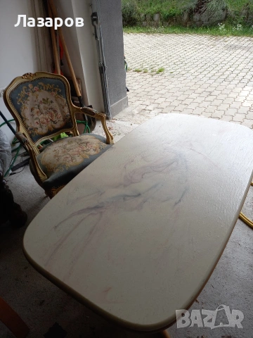 Холна масичка мраморен плот, снимка 2 - Маси - 53022919