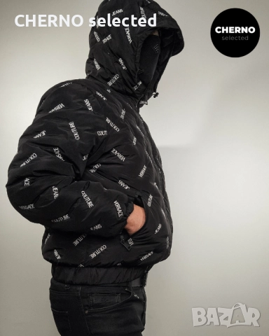 Пухено яке VERSACE JEANS COUTURE Logo-Print Puffer – Размер L – по договаряне, снимка 2 - Якета - 52869106