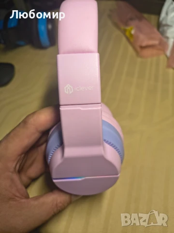 iClever Детски Bluetooth слушалки, Цветни LED светлини, Детски слушалки с ограничение , снимка 12 - Bluetooth слушалки - 50667337
