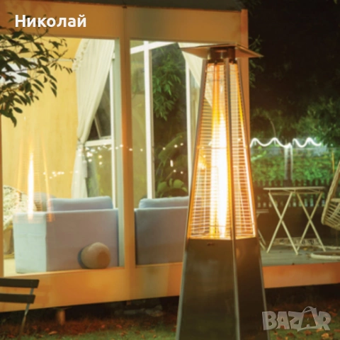 Газов отоплител-чадър 13 kW, 227 см – външен газов отоплител с калъф и защити + маймунка , готов за , снимка 2 - Отоплителни печки - 53099414