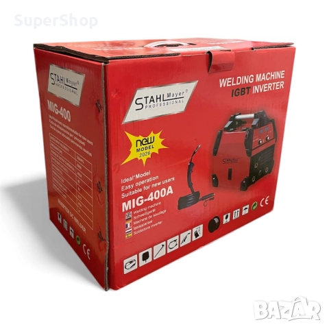 Телоподаващ апарат MIG MAG MMA за заваряване без газ 400А STAHLMAYER, снимка 8 - Други инструменти - 52542082