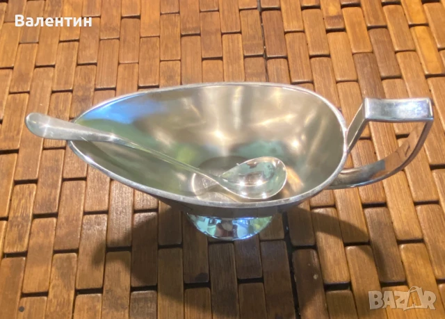 #1001# Голяма сосница. Посребрена. От Холандия., снимка 2 - Прибори за хранене, готвене и сервиране - 50474361