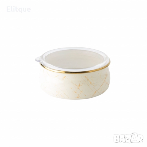 Купи за храна 3бр. Goldmann, 14/16/18см., Бежов, емайл, снимка 3 - Други - 52786727