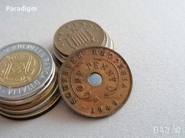 Монета - Южна Родезия - 1 пени | 1949г., снимка 1 - Нумизматика и бонистика - 40212058