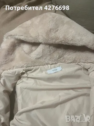 Пухкав бежов елек, снимка 3 - Елеци - 47694343