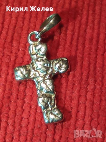 СТАРО СРЕБЪРНО АРТ ФЛОРАЛНО ОРНАМЕНТИРАНО КРЪСТЧЕ СРЕБРО 925 КРЪСТ 26255, снимка 8 - Колиета, медальони, синджири - 34635568