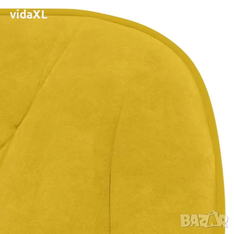 vidaXL Въртящ се офис стол, жълт, кадифе, снимка 7 - Столове за офис - 56147106