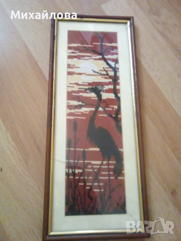 Гоблен "Пеликан", снимка 5 - Гоблени - 36326228