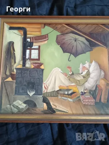 Картина масло на фазер-2, снимка 6 - Антикварни и старинни предмети - 50127486