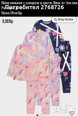Нови пижами, внос от Англия за момИчета и момчета, снимка 10 - Детски пижами - 51530958