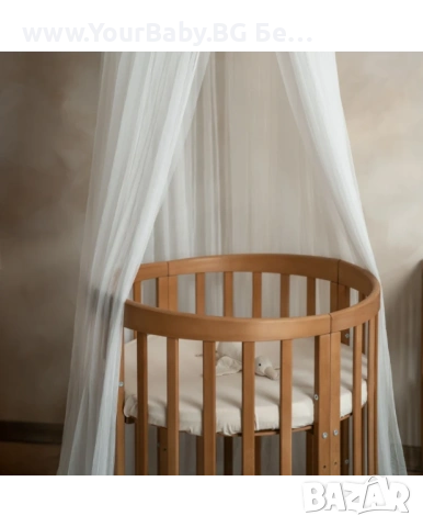 Бебешка кошара 7в1 | Овално детско легло | 5 цвята | Налични на склад, снимка 2 - Кошарки - 53799595
