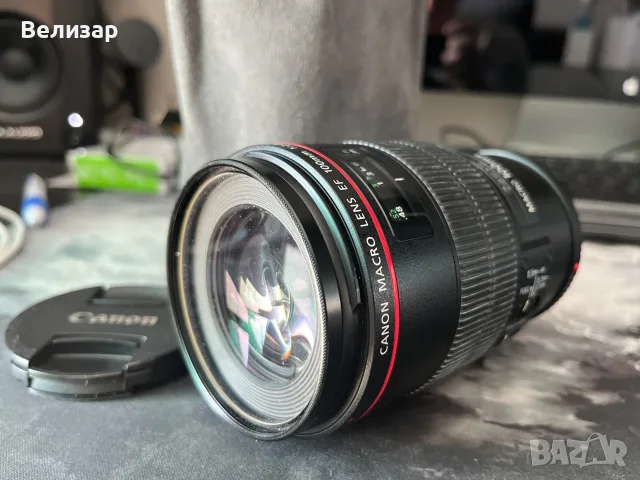 Обектив Canon EF 100mm f/2.8L Macro IS USM+ HOYA UV филтър