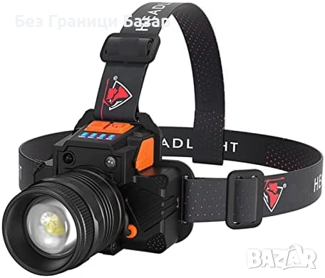 Нов Супер ярък LED челник USB, сензор за жестове, лек и водоустойчив уред глава