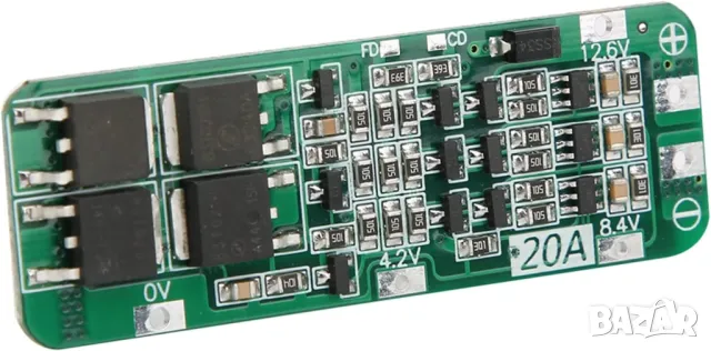 PCB BMS зарядно устройство за литиево-йонни батерии 3S 20A, снимка 4 - Друга електроника - 48015449