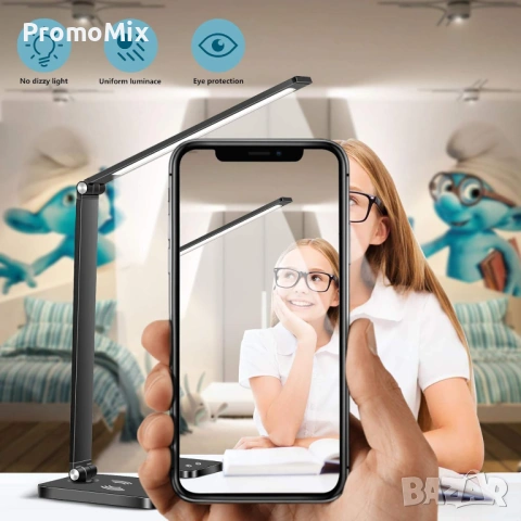 Настолна лампа с безжично зареждане Mdhand MT856 Led осветление безжично зарядно, снимка 9 - Лед осветление - 53564279